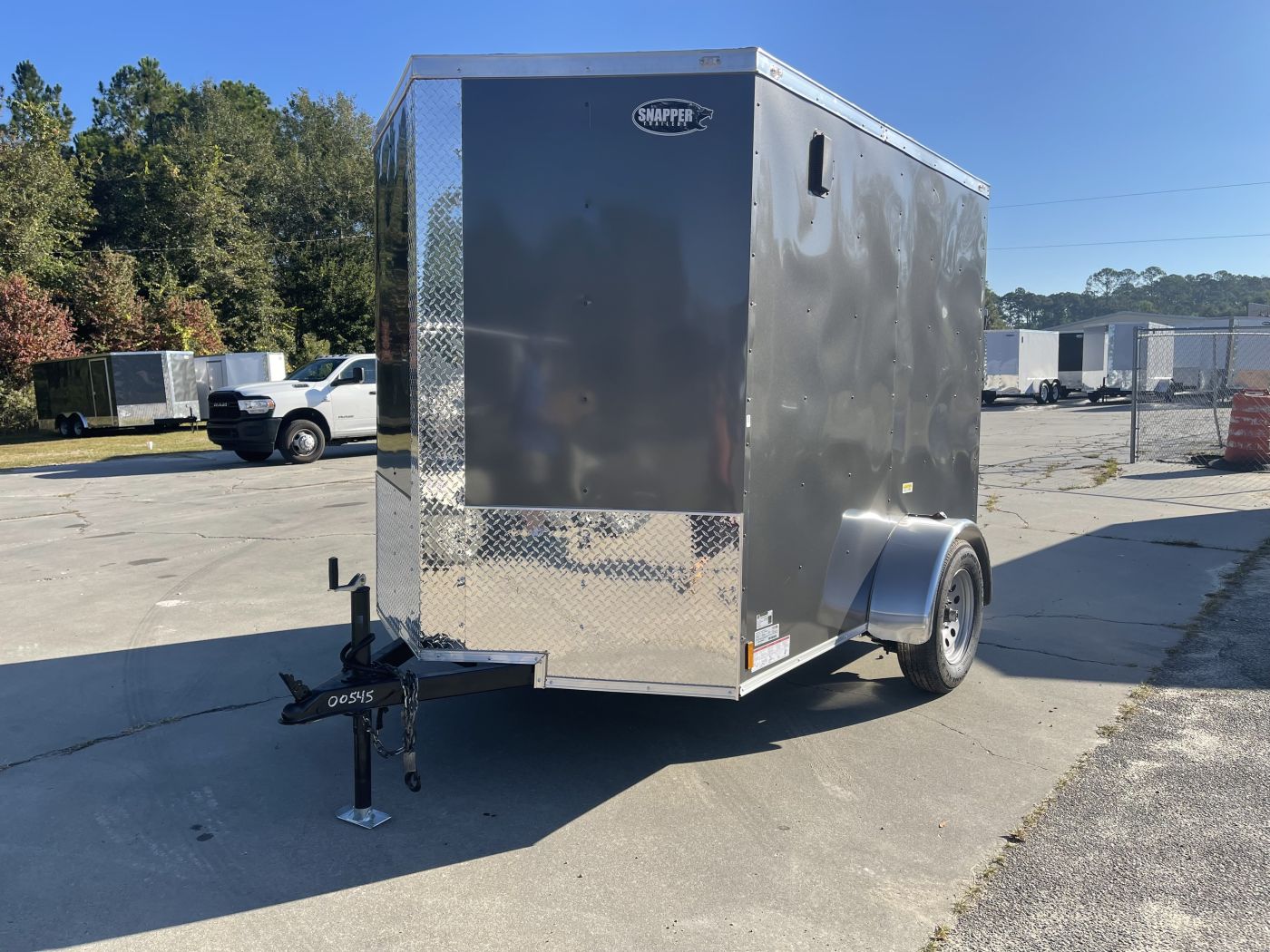 Douglas Trailers 6x8 SA Trailer - Black, Ramp, Side Door - Image 2