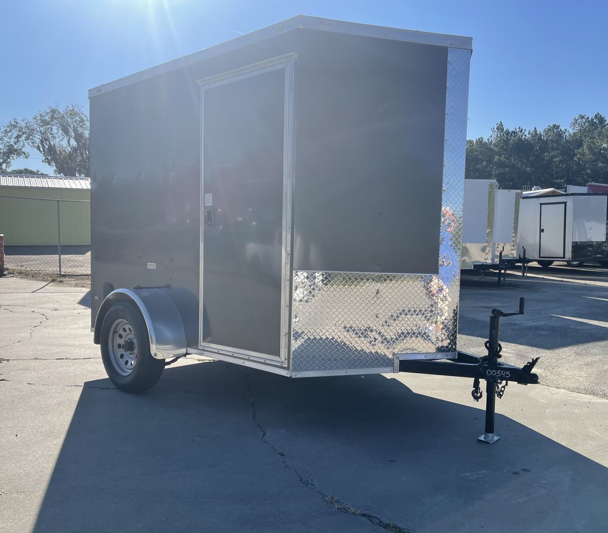 Douglas Trailers 6x8 SA Trailer - Black, Ramp, Side Door - Image 9