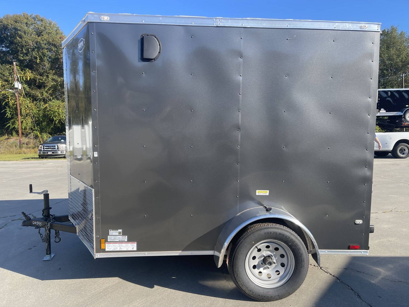 Douglas Trailers 6x8 SA Trailer - Black, Ramp, Side Door - Image 3