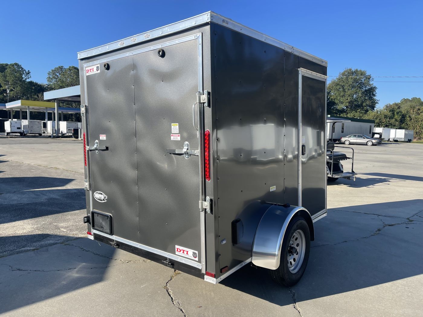 Douglas Trailers 6x8 SA Trailer - Black, Ramp, Side Door - Image 7