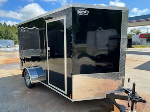 Douglas Trailers 7x14 SA Trailer - Black, Ramp, Side Door - Image 11