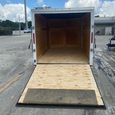 Douglas Trailers 7x14 SA Trailer - White, Ramp, Side Door - Image 5