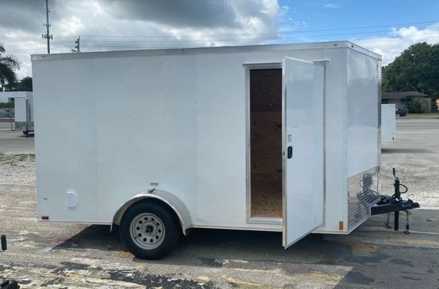 Douglas Trailers 7x14 SA Trailer - White, Ramp, Side Door - Image 8