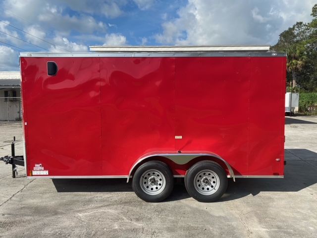 Douglas Trailers 7x14 TA Trailer - Red, Ramp, Side Door - Image 3
