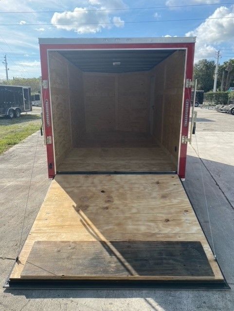 Douglas Trailers 7x14 TA Trailer - Red, Ramp, Side Door - Image 5