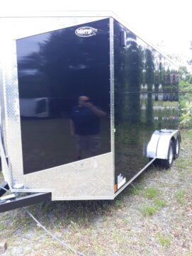 Alternative view of Douglas Trailers  7x16TA2L - Blk .080 Poly, R, RV, Standard 2x4, +12 Height