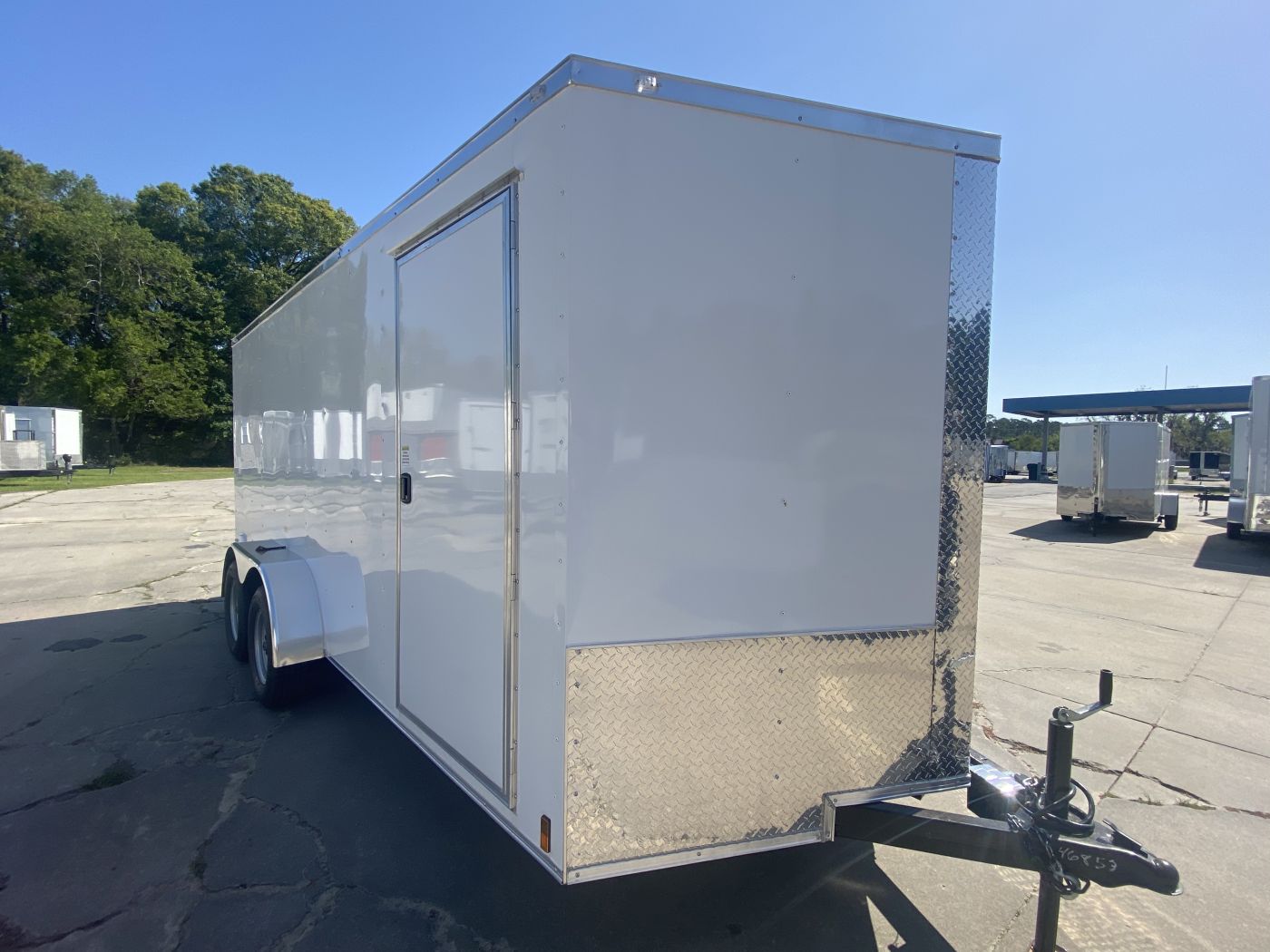 Douglas Trailers 7x16 TA Trailer - White, Ramp, Side Door - Image 10
