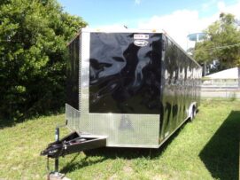 Alternative view of Douglas Trailers 8.5x24 TA Trailer - White, Ramp, Side Door