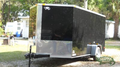 South Georgia Cargo 7x12 SA Trailer - Black, Ramp, Side Door - Image 2