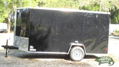 South Georgia Cargo 7x12 SA Trailer - Black, Ramp, Side Door - Image 3