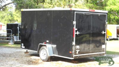 South Georgia Cargo 7x12 SA Trailer - Black, Ramp, Side Door - Image 5