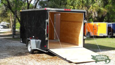 South Georgia Cargo 7x12 SA Trailer - Black, Ramp, Side Door - Image 4