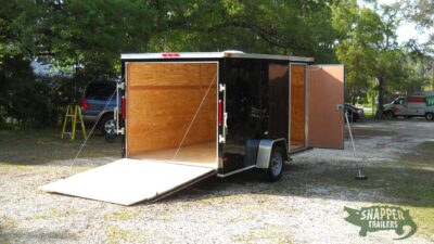 South Georgia Cargo 7x12 SA Trailer - Black, Ramp, Side Door - Image 8