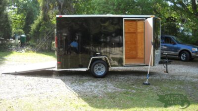 South Georgia Cargo 7x12 SA Trailer - Black, Ramp, Side Door - Image 10