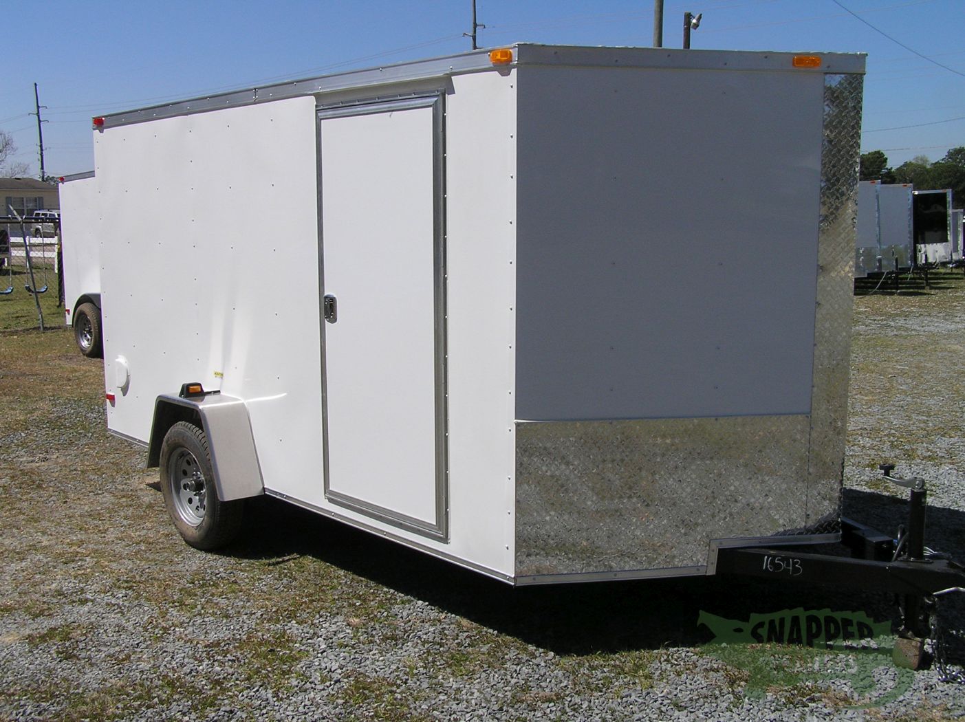 South Georgia Cargo Custom 7x12 SA Trailer - White, Ramp, Side Door, Side Vents, Stabilizer Jacks, D-Rings - Image 12