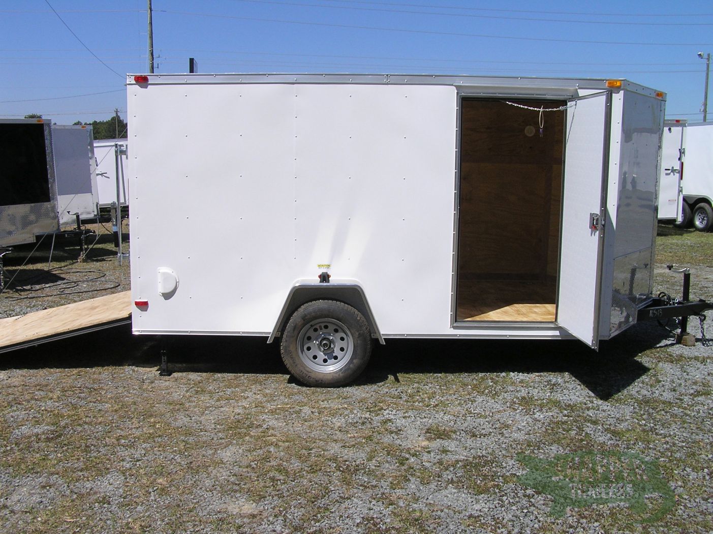 South Georgia Cargo Custom 7x12 SA Trailer - White, Ramp, Side Door, Side Vents, Stabilizer Jacks, D-Rings - Image 10