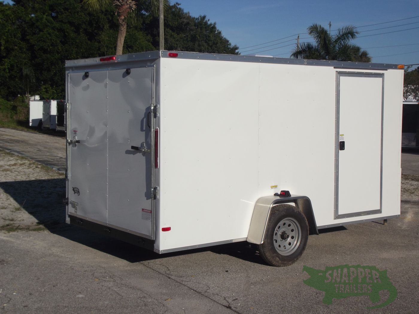 South Georgia Cargo 7x12 SA Trailer - White, Ramp, Side Door - Image 9