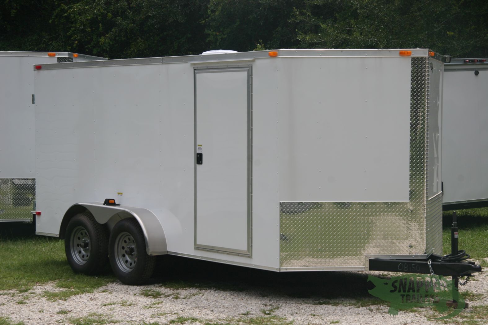 South Georgia Cargo 7x14 TA Trailer - White, Double Doors, Side Door