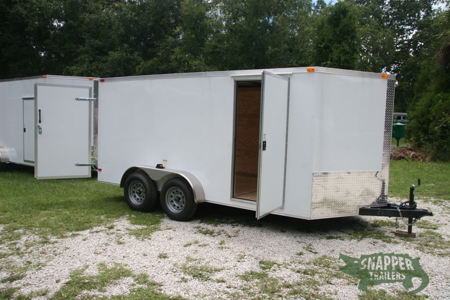 South Georgia Cargo 7x14 TA Trailer - White, Double Doors, Side Door - Image 6