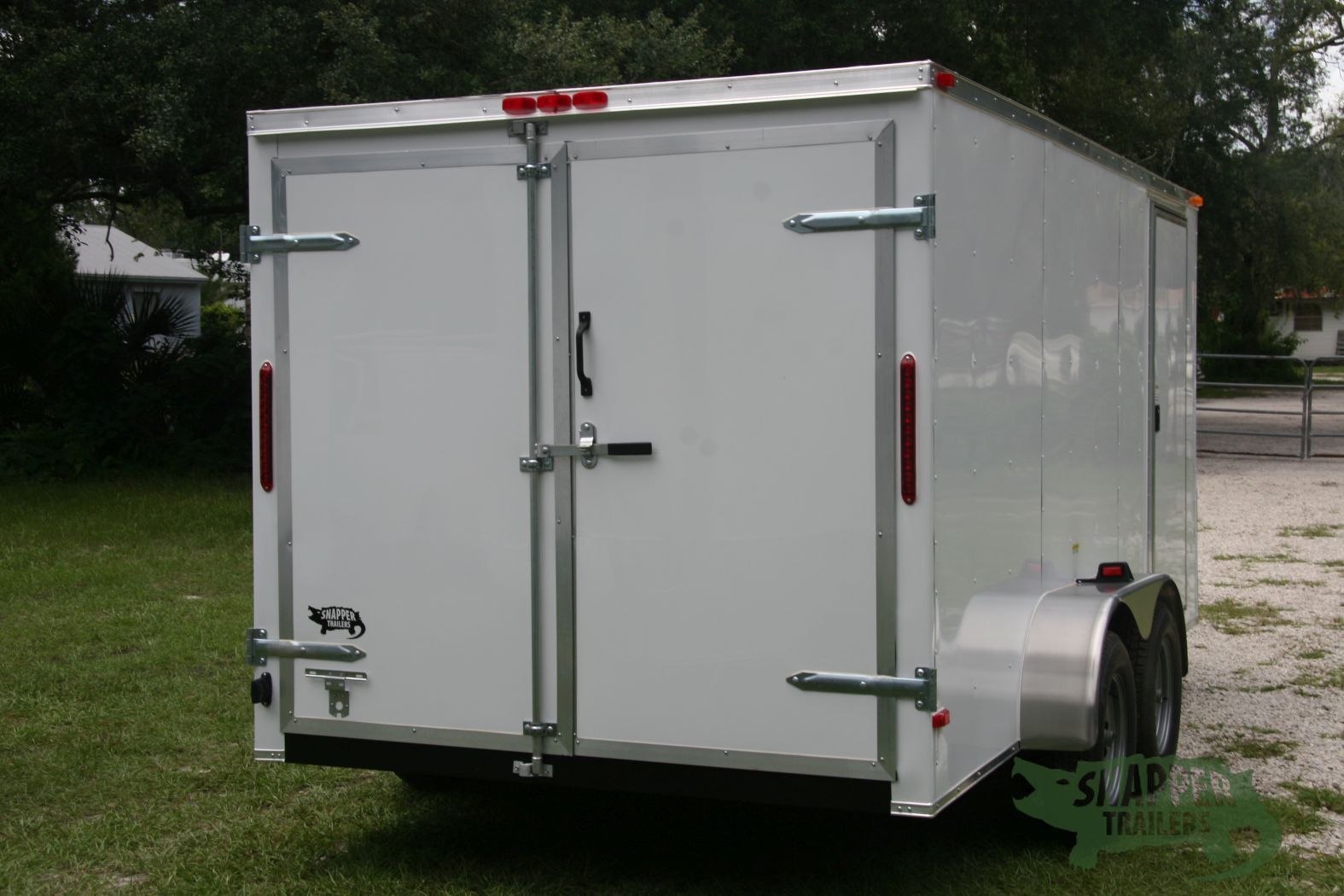 South Georgia Cargo 7x14 TA Trailer - White, Double Doors, Side Door - Image 4