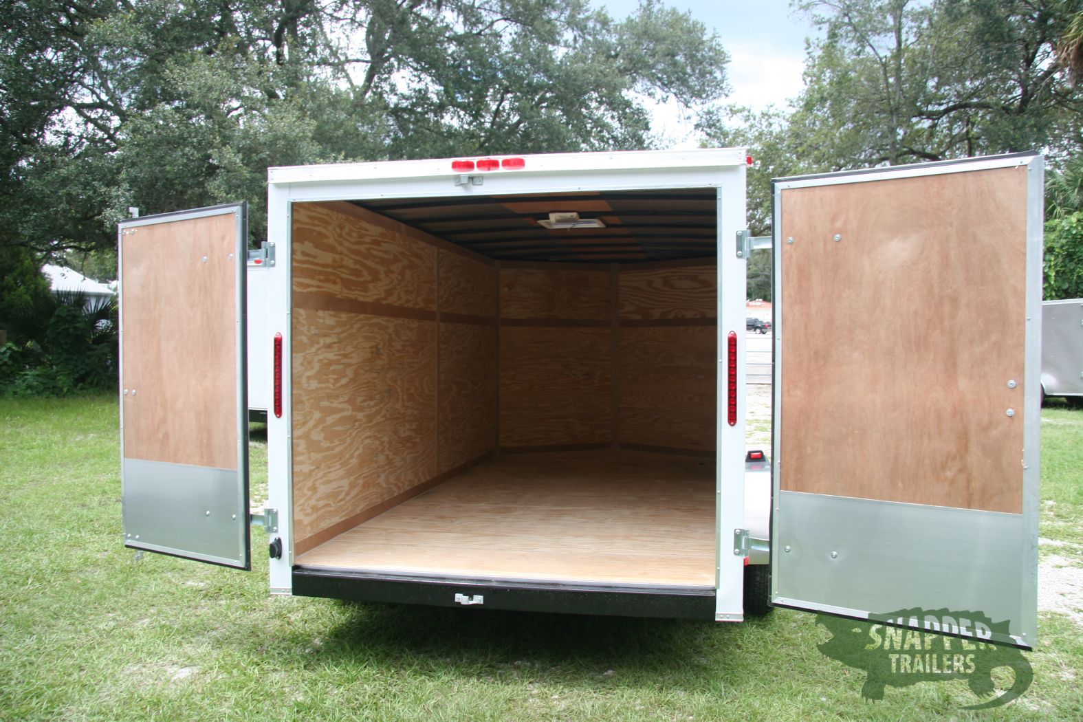 South Georgia Cargo 7x14 TA Trailer - White, Double Doors, Side Door - Image 3