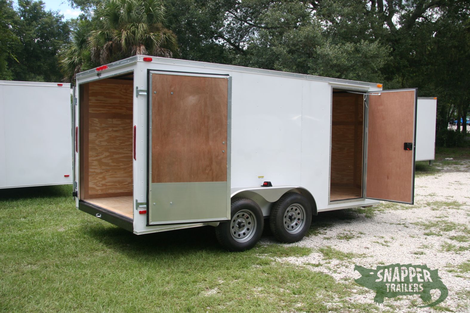 South Georgia Cargo 7x14 TA Trailer - White, Double Doors, Side Door - Image 5