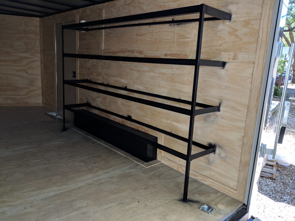 Trailer Spotlight Custom Welded Shelving Snapper Trailers