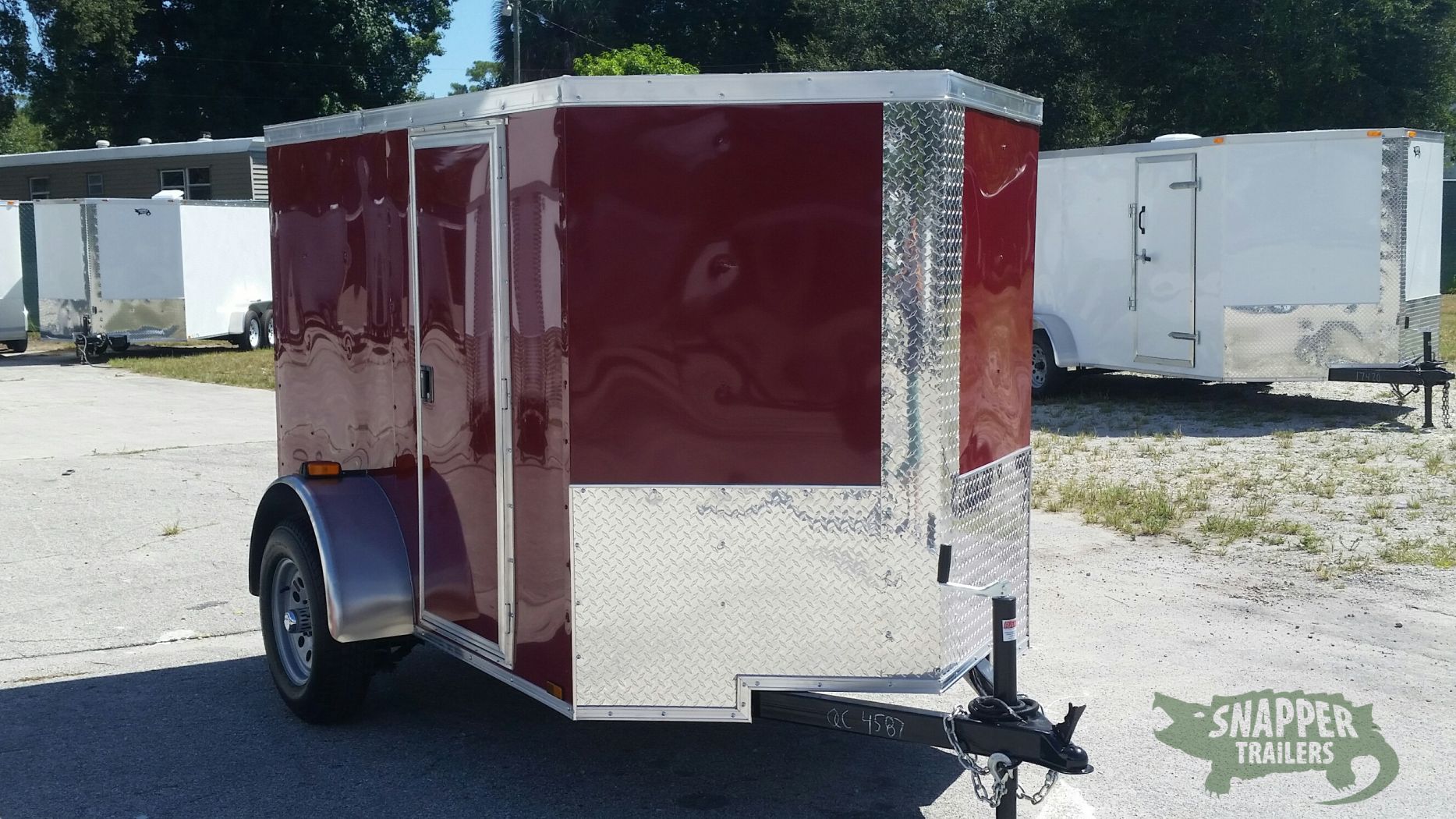 Quality Cargo 5x8 SA Trailer - Brandywine, Ramp, Side Door, Side Vents - Image 12