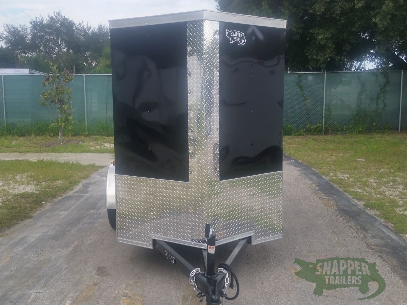 Quality Cargo 5x8 SA Trailer - Black, Double Doors, Side Door, Side Vents, Extended Tongue, Extra Height, Spare Mount - Image 14