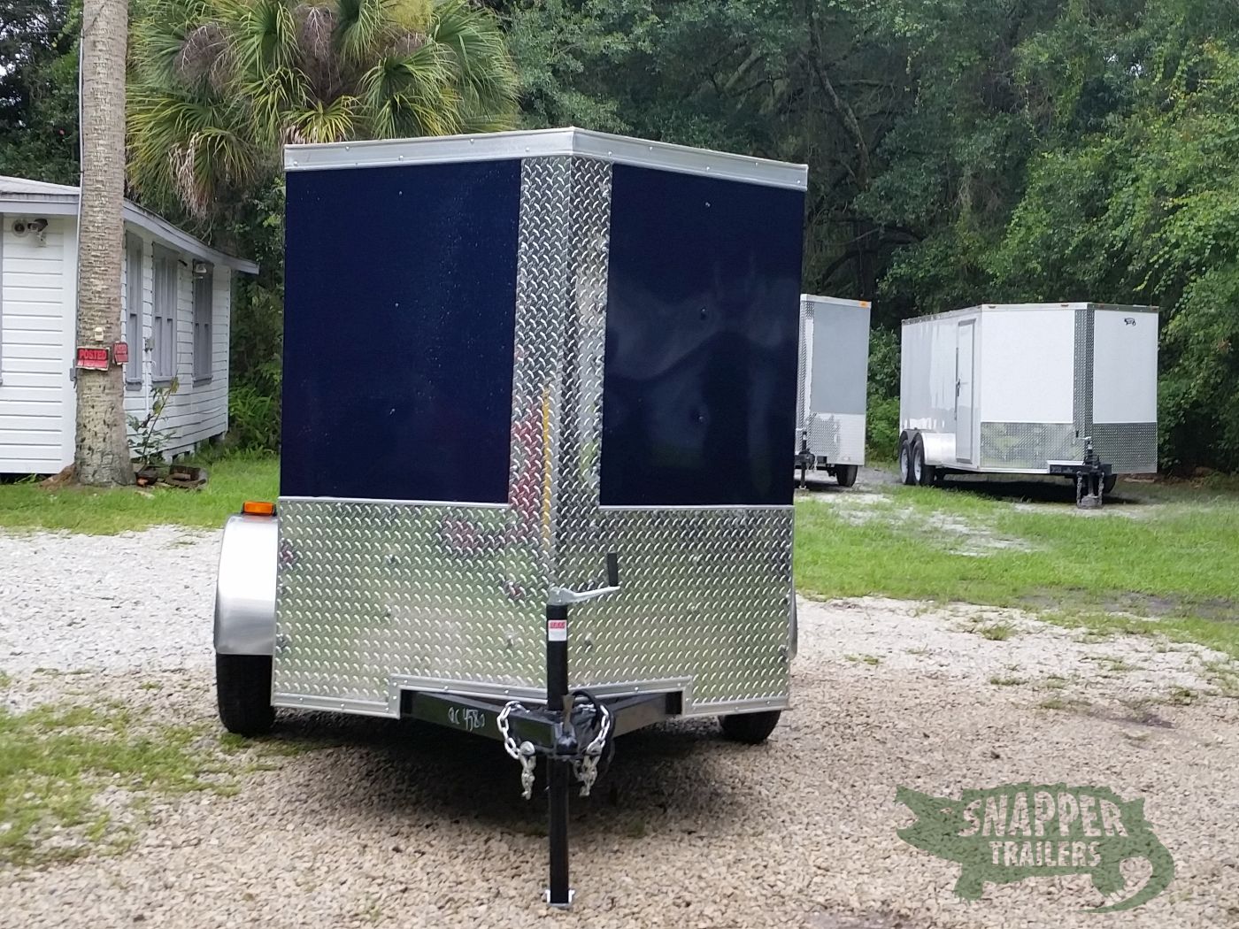 Quality Cargo 5x8 SA Trailer - Blue, Ramp, Side Door, Side Vents - Image 14