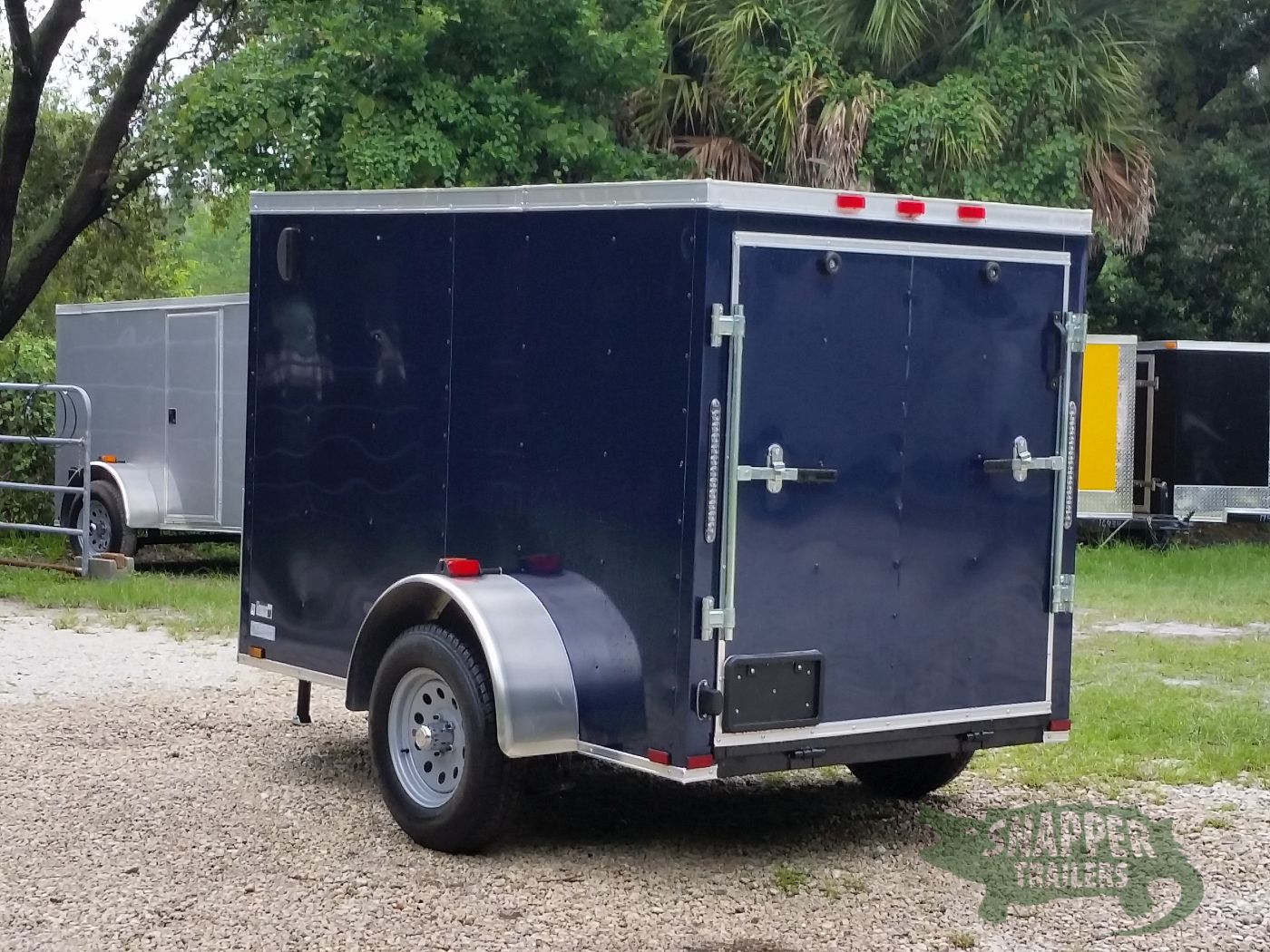 Quality Cargo 5x8 SA Trailer - Blue, Ramp, Side Door, Side Vents - Image 5