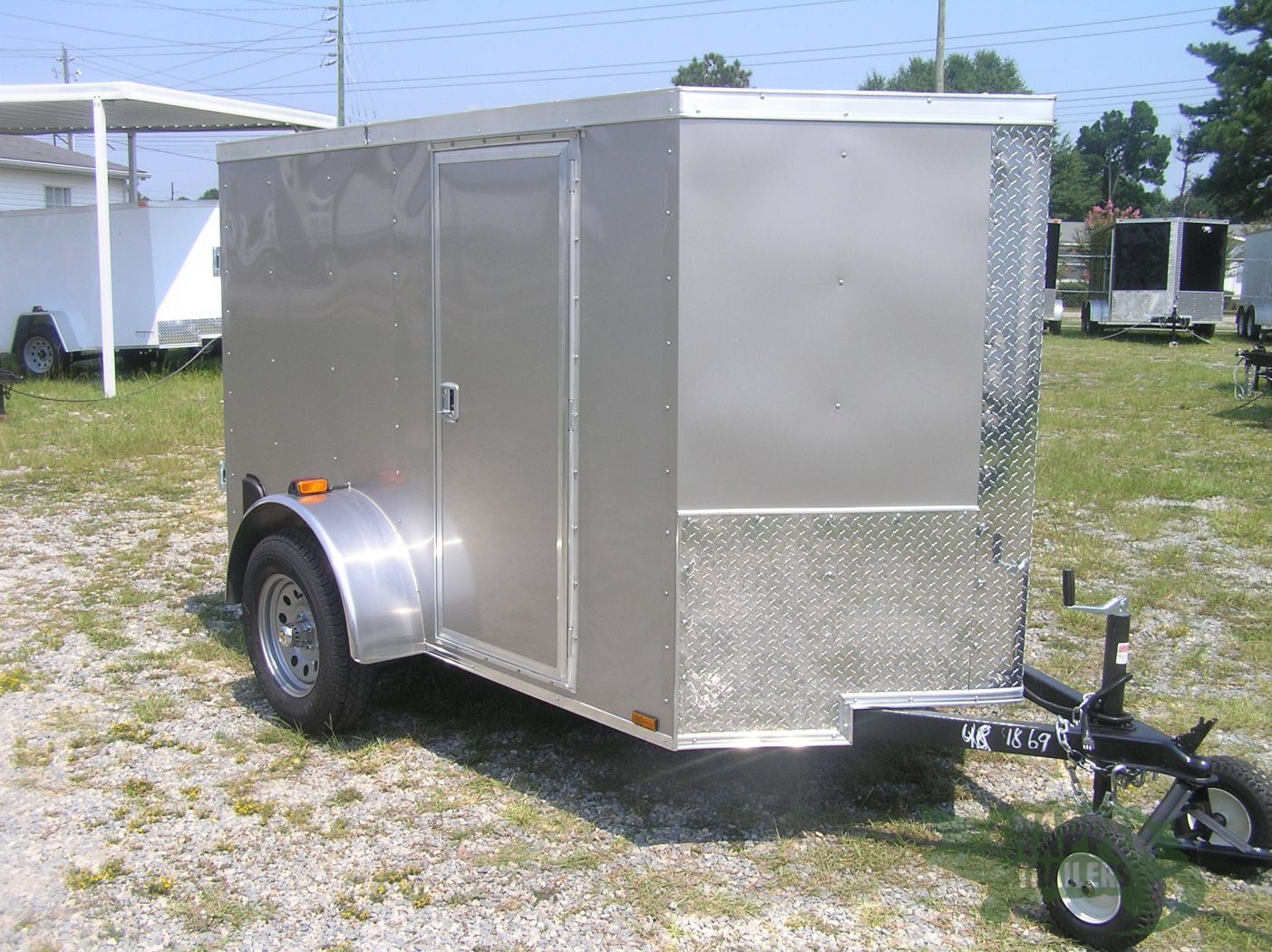 Quality Cargo 5x8 SA Trailer - Champagne, Double Doors, Side Door, Side Vents - Image 13