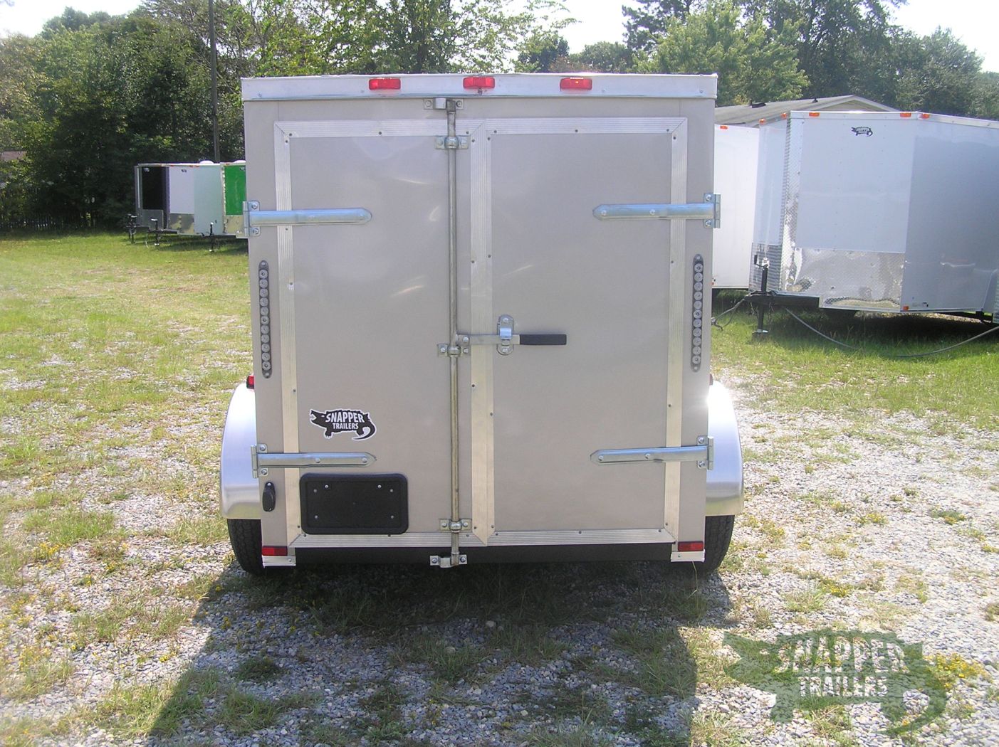 Quality Cargo 5x8 SA Trailer - Champagne, Double Doors, Side Door, Side Vents - Image 7