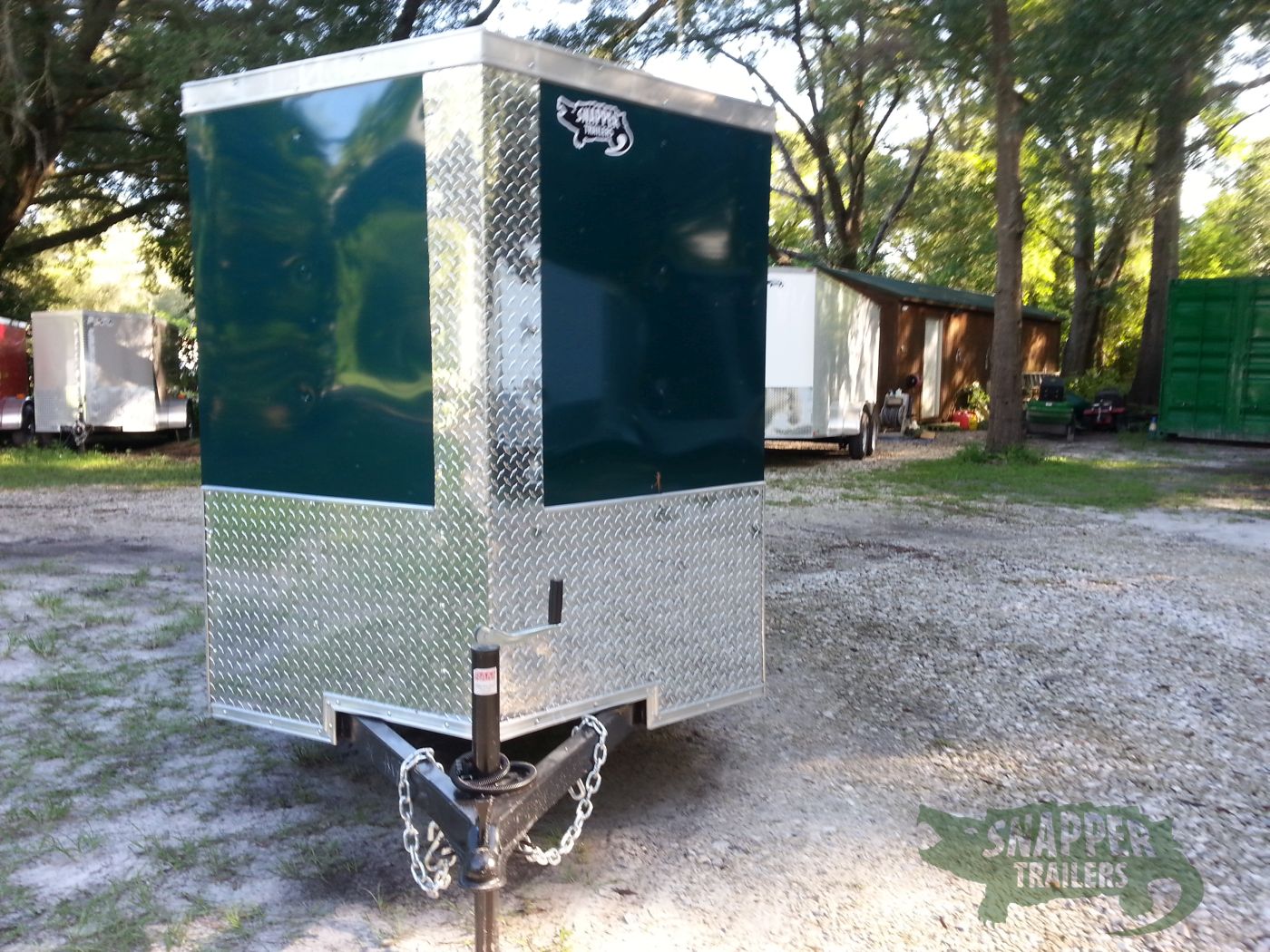 Quality Cargo 5x8 SA Trailer - Green, Ramp, Side Door, Side Vents - Image 15