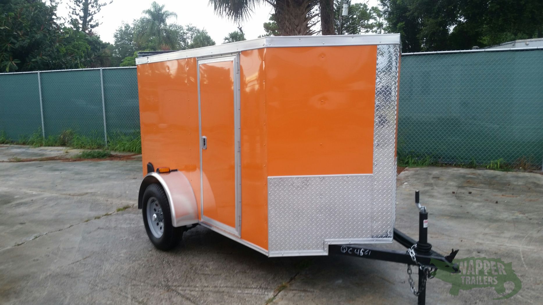 Quality Cargo 5x8 SA Trailer - Orange, Ramp, Side Door, Side Vents - Image 13