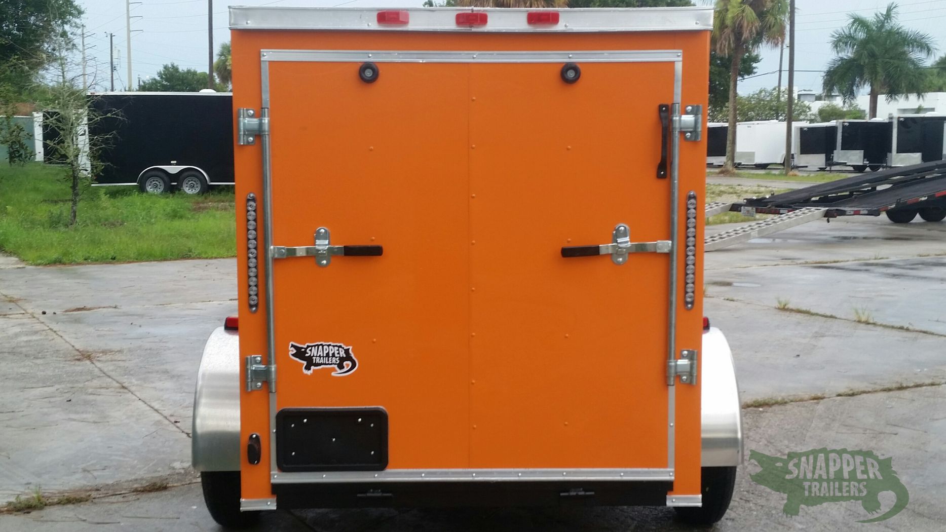 Quality Cargo 5x8 SA Trailer - Orange, Ramp, Side Door, Side Vents - Image 7