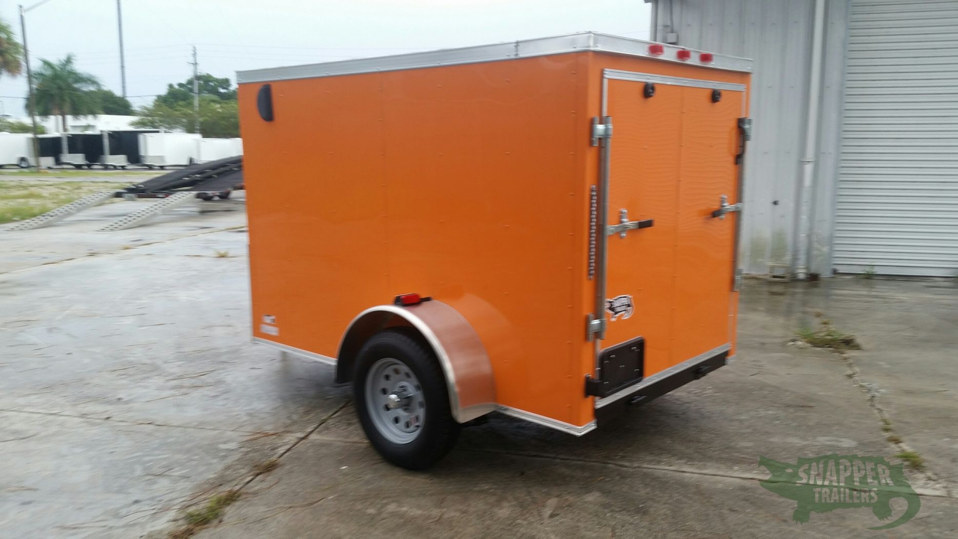 Quality Cargo 5x8 SA Trailer - Orange, Ramp, Side Door, Side Vents - Image 5