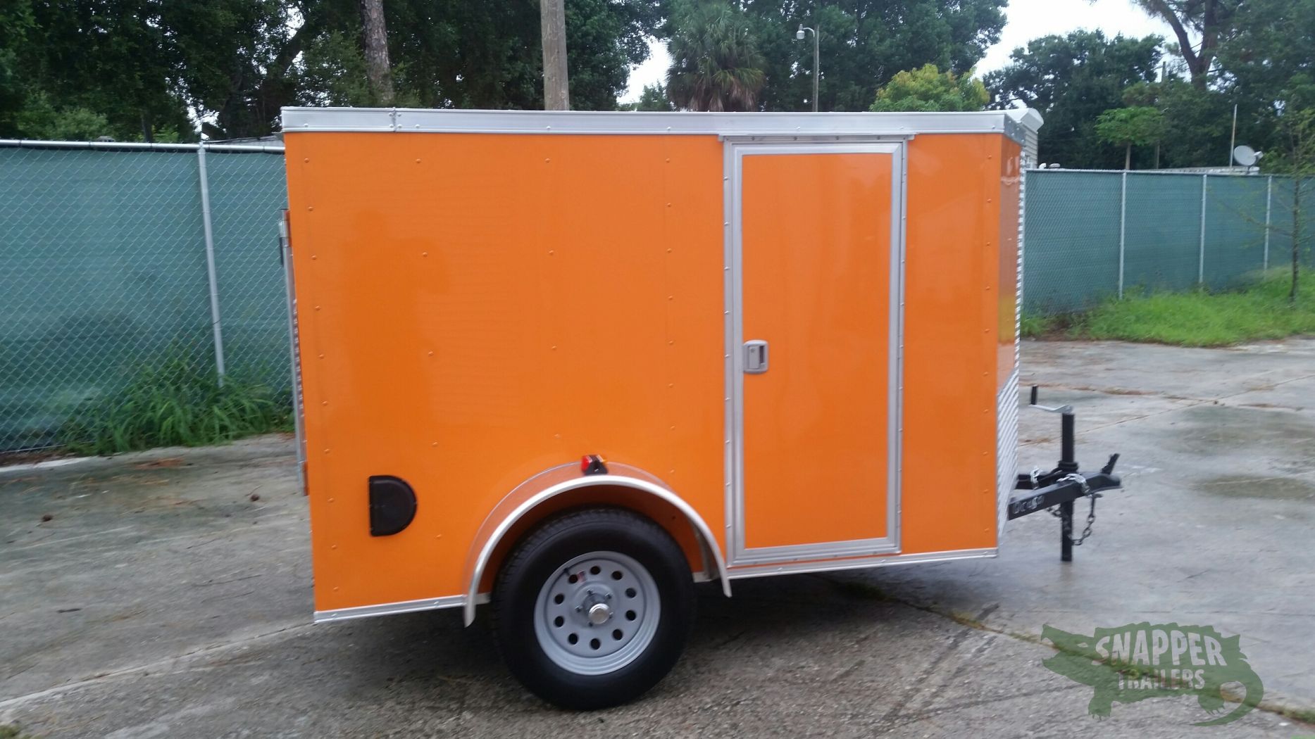 Quality Cargo 5x8 SA Trailer - Orange, Ramp, Side Door, Side Vents