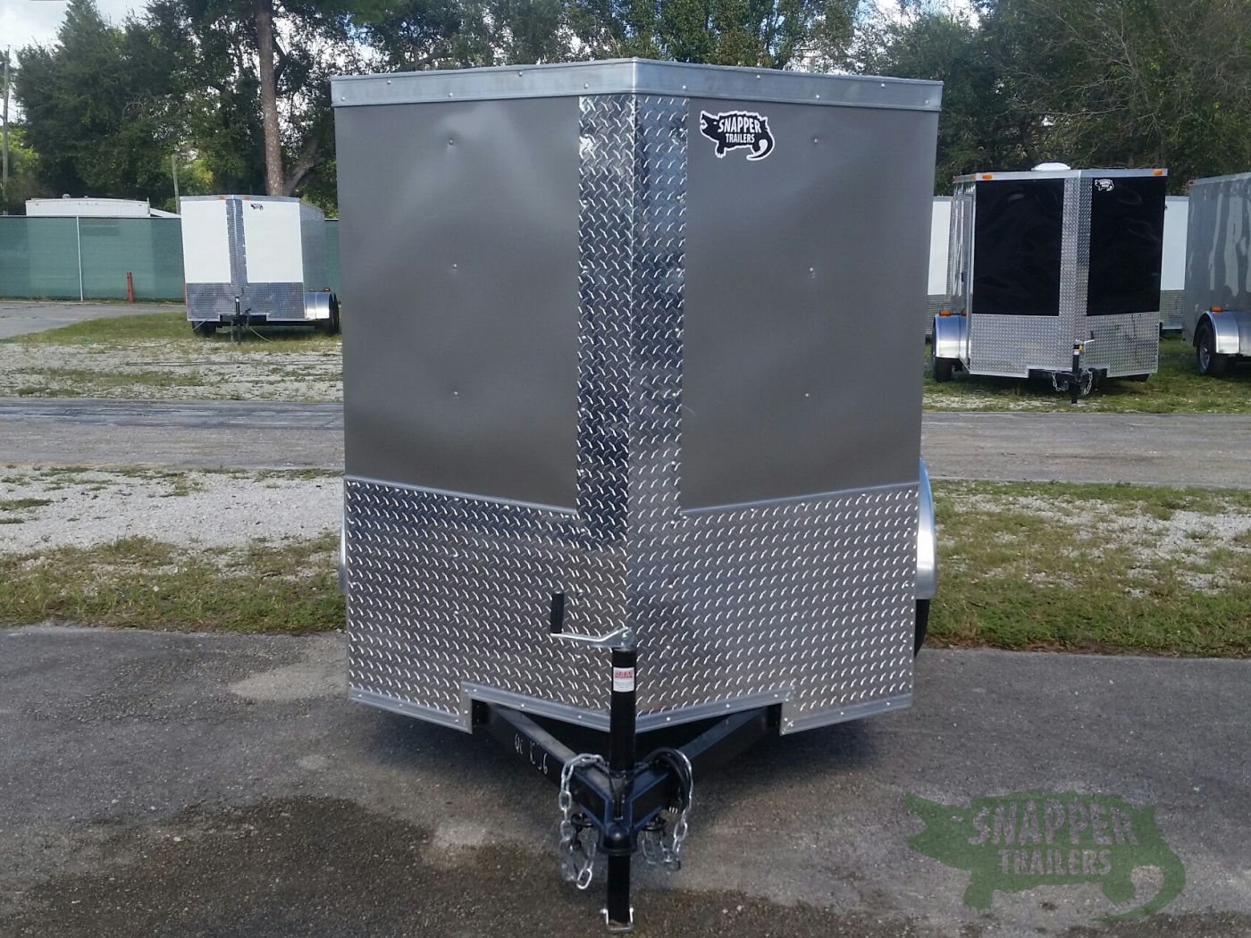 Quality Cargo 5x8 SA Trailer - Pewter, Ramp, Side Door, Side Vents - Image 14