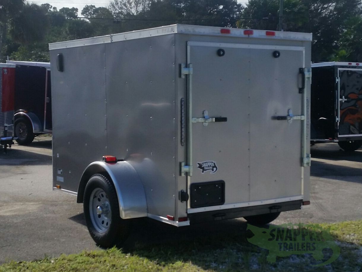 Quality Cargo 5x8 SA Trailer - Pewter, Ramp, Side Door, Side Vents - Image 5
