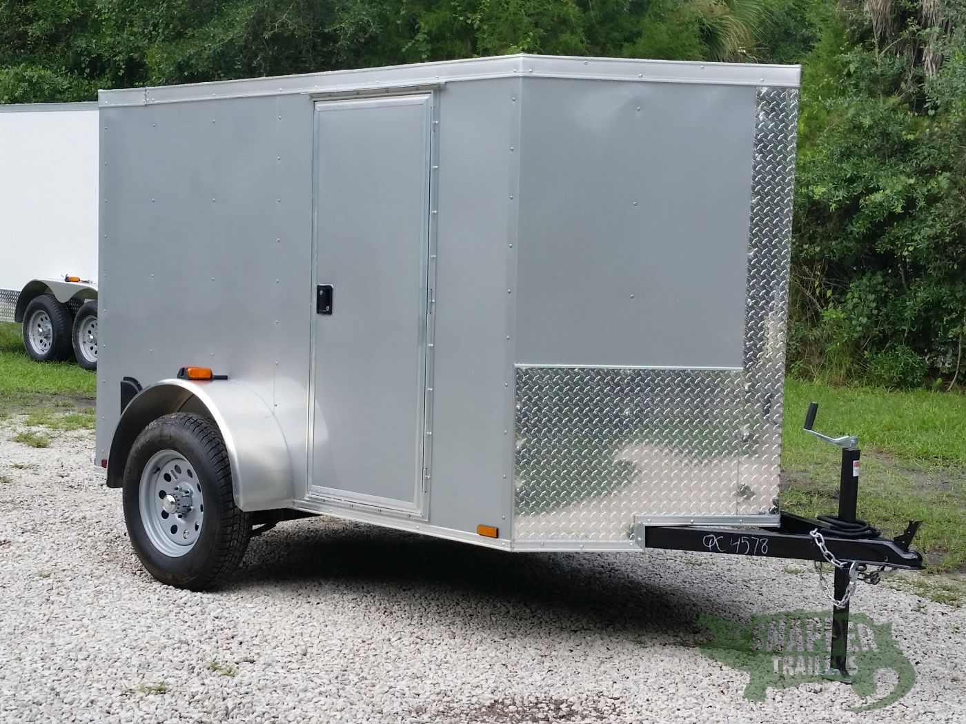 Quality Cargo 5x8 SA Trailer - Silver Frost, Ramp, Side Door, Side Vents - Image 13