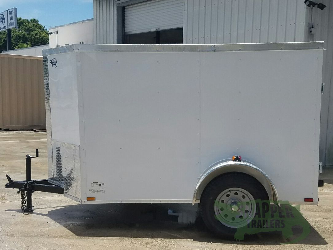 Quality Cargo 5x8 SA Trailer - White, Double Barn Doors - Image 3