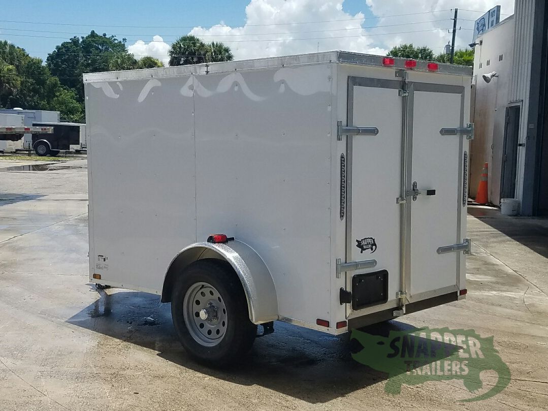 Quality Cargo 5x8 SA Trailer - White, Double Barn Doors - Image 5