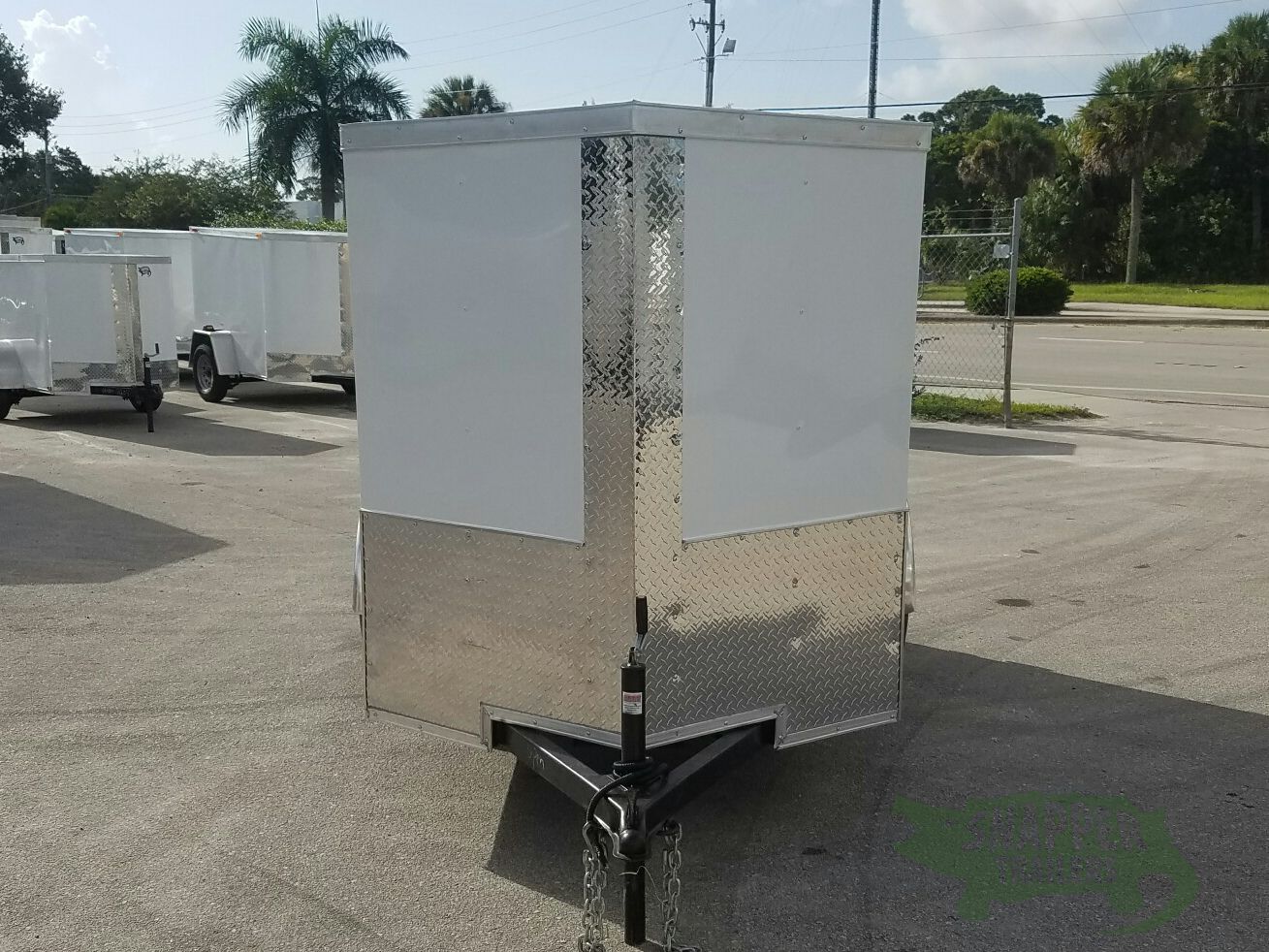 Quality Cargo 5x8 SA Trailer - White, Barn Doors, Side Door, Side Vents - Image 13