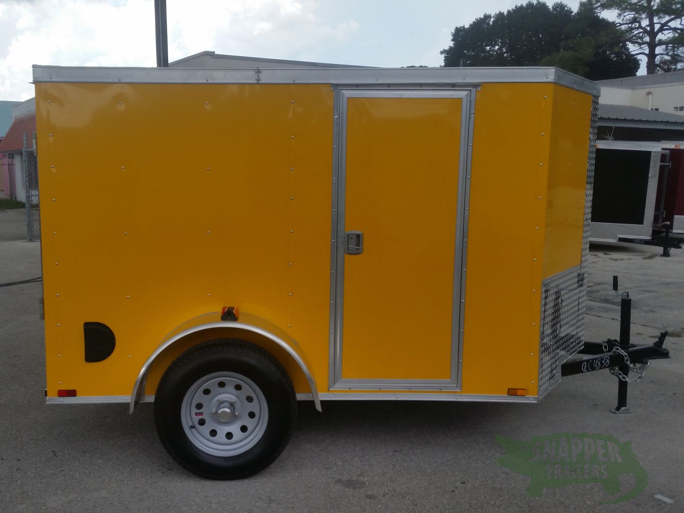 Quality Cargo 5x8 SA Trailer - Yellow, Ramp, Side Door, Side Vents