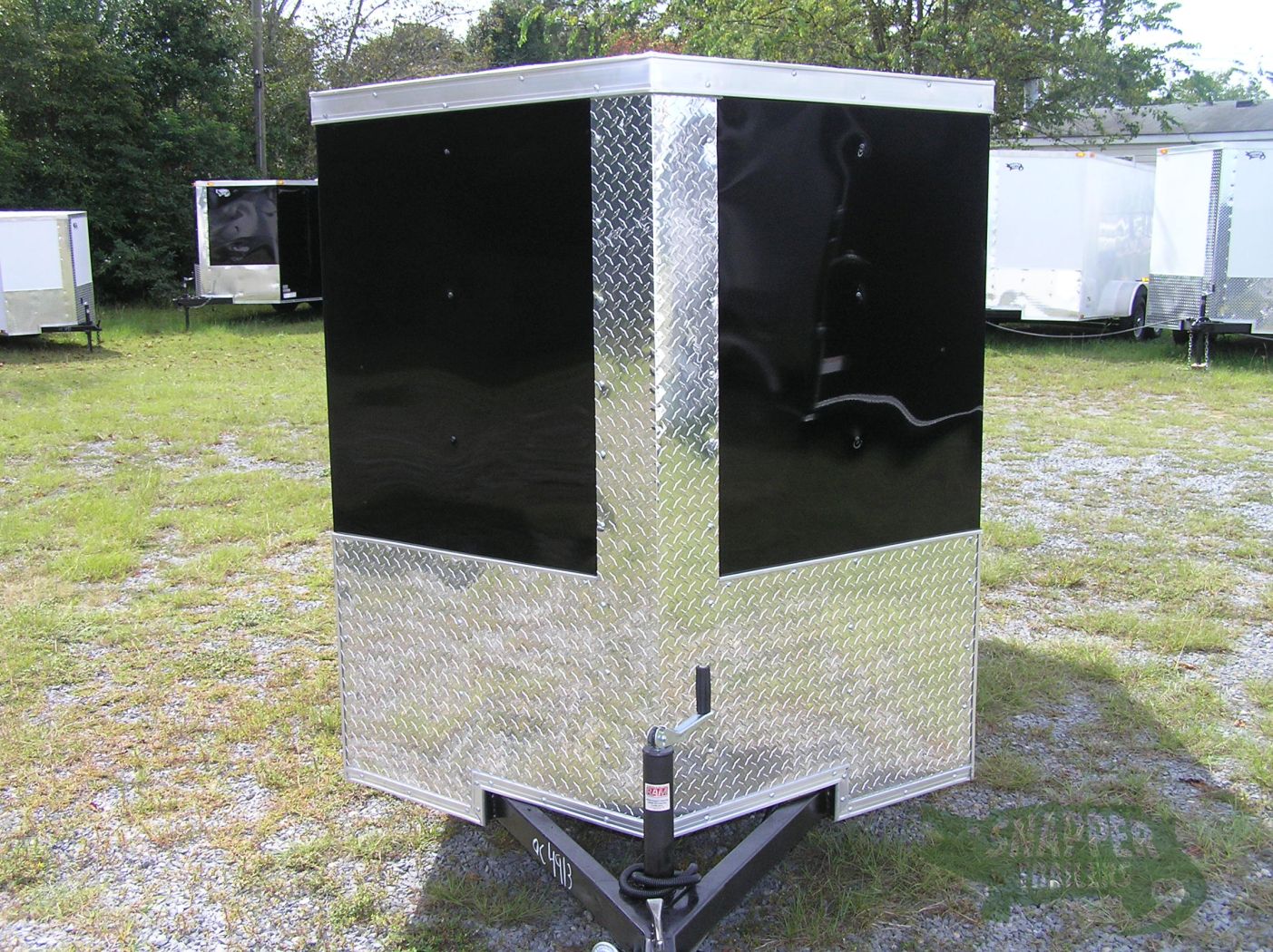 Quality Cargo 5x10 SA Trailer - Black, Ramp, Side Door, Roof Vent - Image 14