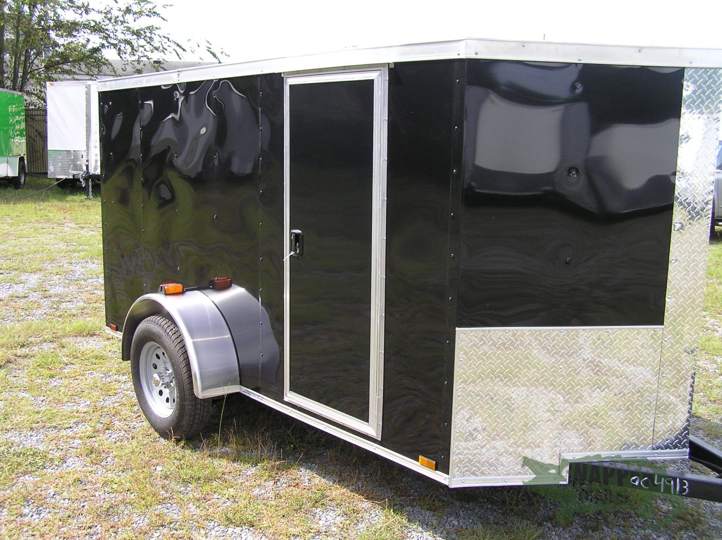 Quality Cargo 5x10 SA Trailer - Black, Ramp, Side Door, Roof Vent - Image 13