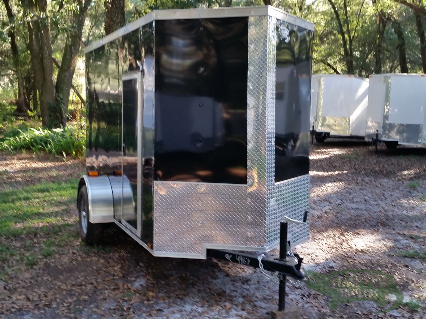 Quality Cargo 5x10 SA Trailer - Black, Ramp, Side Door, Side Vents, Extra Height - Image 12