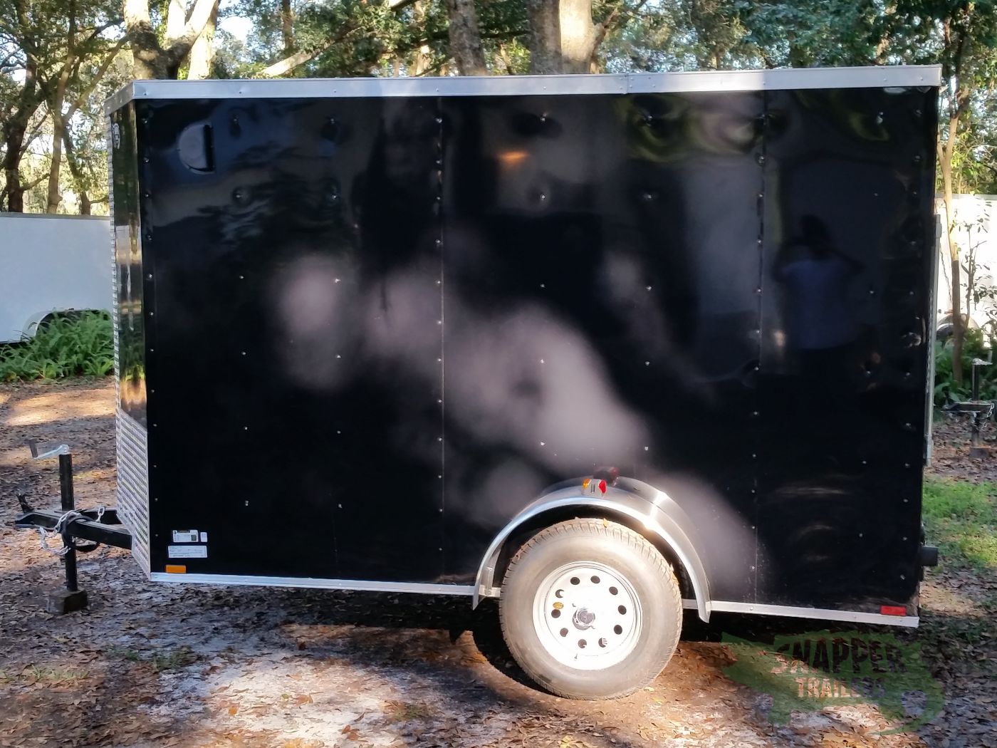 Quality Cargo 5x10 SA Trailer - Black, Ramp, Side Door, Side Vents, Extra Height - Image 3