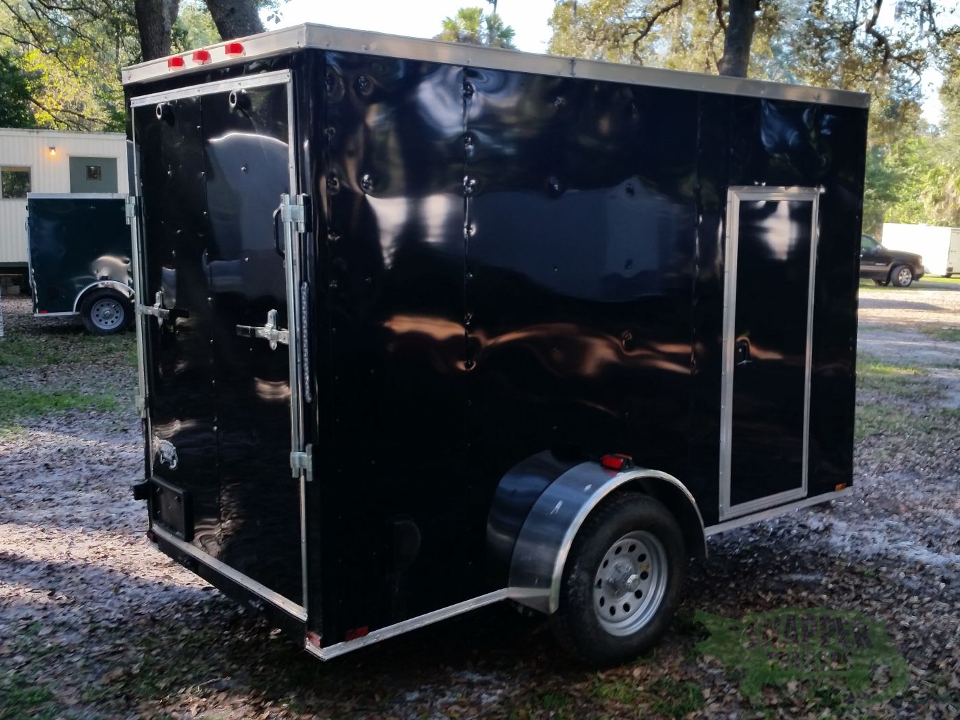 Quality Cargo 5x10 SA Trailer - Black, Ramp, Side Door, Side Vents, Extra Height - Image 9